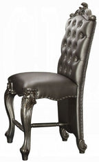 Acme 66835-37 7 pc Astoria grand merrydale versailles antique platinum finish wood counter height dining table set