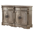 Acme 66925 Rosdorf park leanos northville antique champagne finish wood server buffet console cabinet