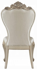 Acme 67440-42-43 7 pc Astoria grand gorsedd antique white finish wood pedestal dining table set