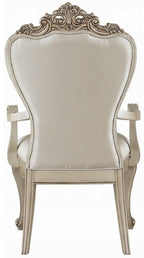 Acme 67440-42-43 7 pc Astoria grand gorsedd antique white finish wood pedestal dining table set