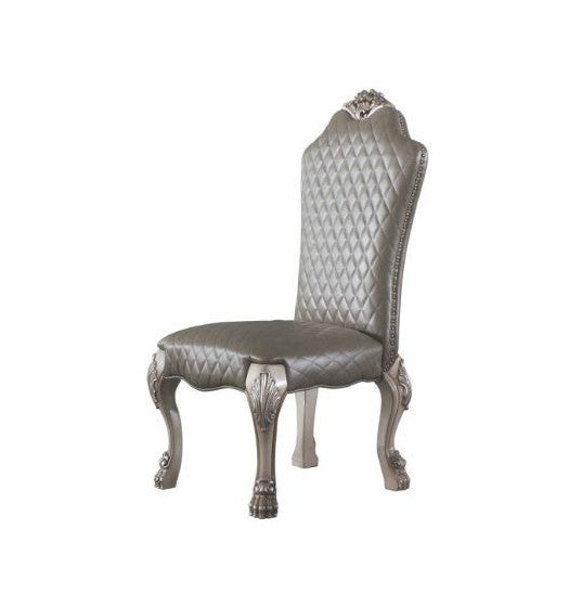 Acme 68172 Set of 2 Astoria grand penaflor dresden vintage bone finish wood faux leather upholstery dining chairs