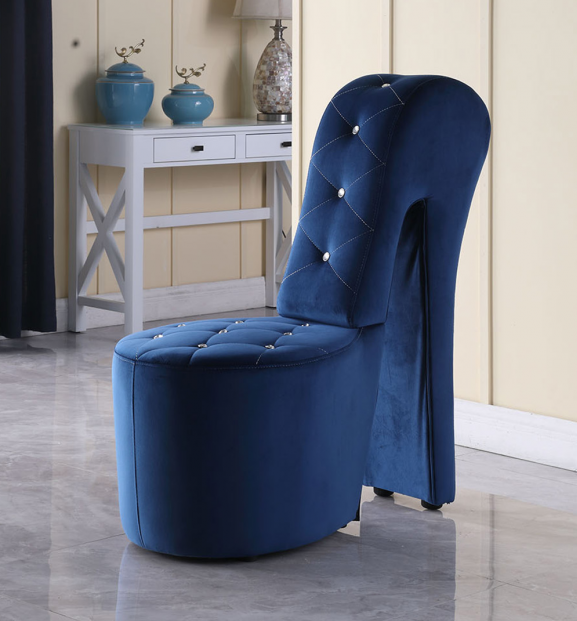Best Master Zebra Print High Heel Shoe Accent Chair – 6900ZACH