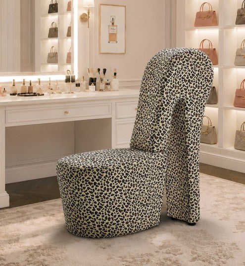 Best Master Zebra Print High Heel Shoe Accent Chair – 6900ZACH