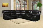 Global United 6967BR-3PC 3 pc Red barrel studio quincy brown leather aire reclining sectional sofa set