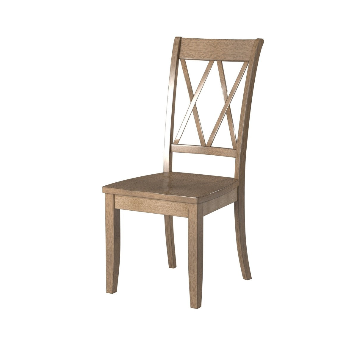 Homelegance 5516-BRS Set of 2 Janina brown finish wood casual country style dining chairs double X back design