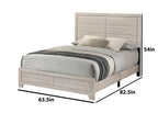 B860-4PC  4 pc Hampton rustic grey oak good grain paneled finish wood queen bed set