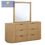 Best Master QT05LOQ-4PC 4 pc Qetora light oak finish wood with fluted panel accent design queen bed set