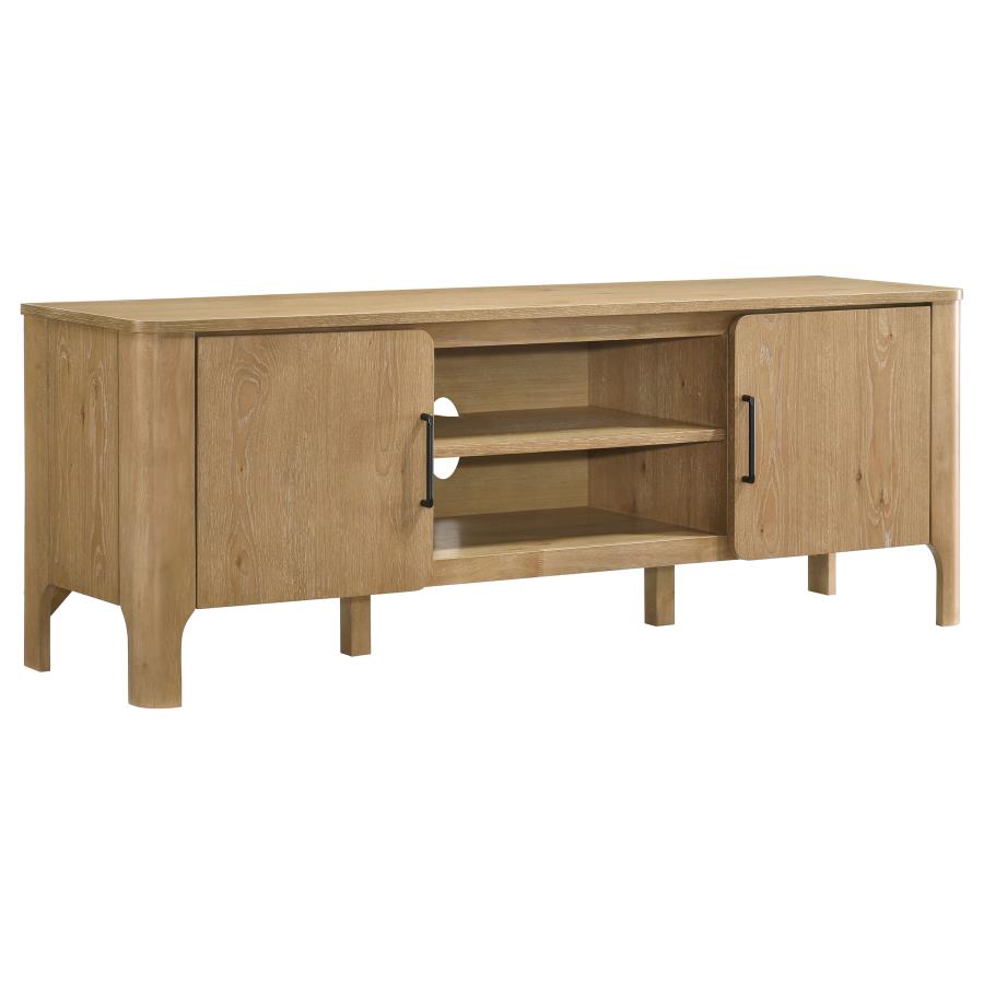 Rowe Light Oak 65" 2-Door Transitional TV Stand – 701652