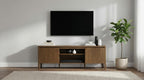 Thori Dark Brown 63" 2-Door Mid-Century Modern TV Stand – 701672