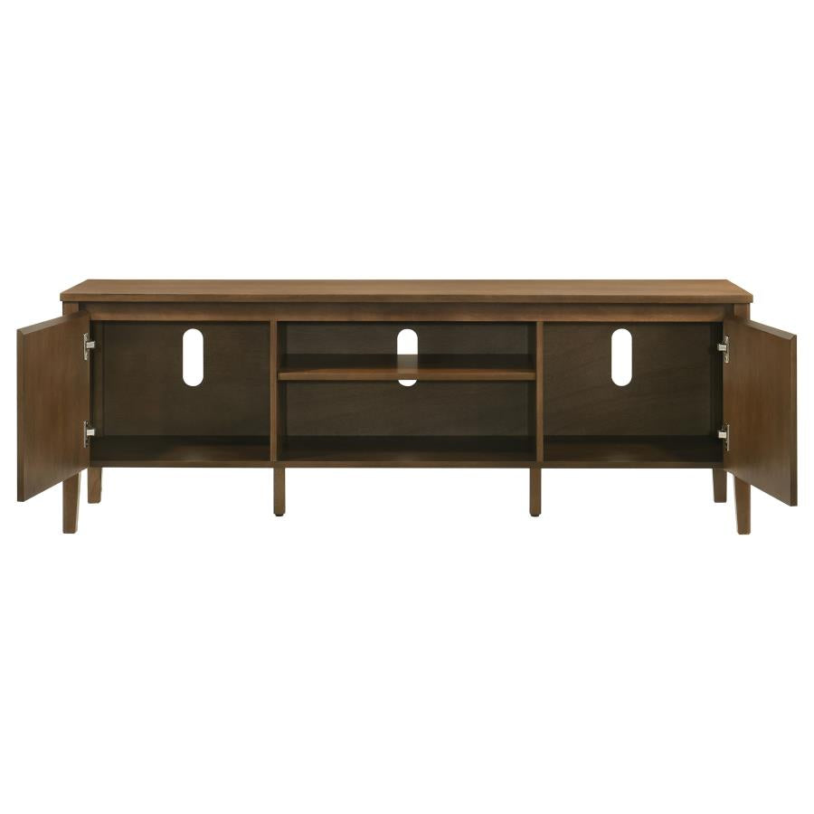 Thori Dark Brown 63" 2-Door Mid-Century Modern TV Stand – 701672