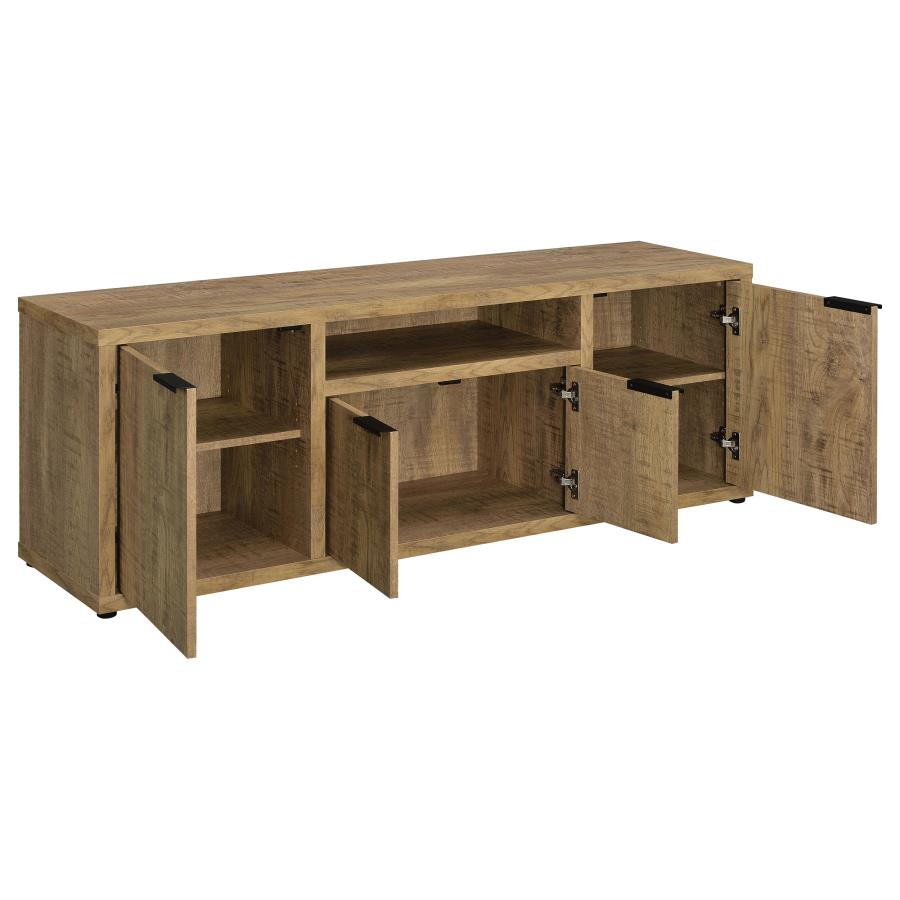 Coaster 701702-Set 3 pc Wildon home farmhouse rustic mango wood finish TV stand entertainment center
