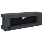 Coaster 701823 Mallory grey high gloss finish wood 71" tv stand fireplace bluetooth speaker color change led