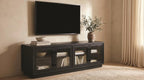 Medina Black 4-Door TV Stand for TVs up to 85 Inches – 701843