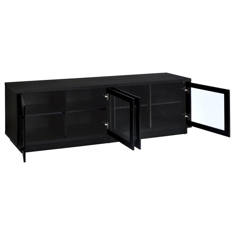 Medina Black 4-Door TV Stand for TVs up to 85 Inches – 701843