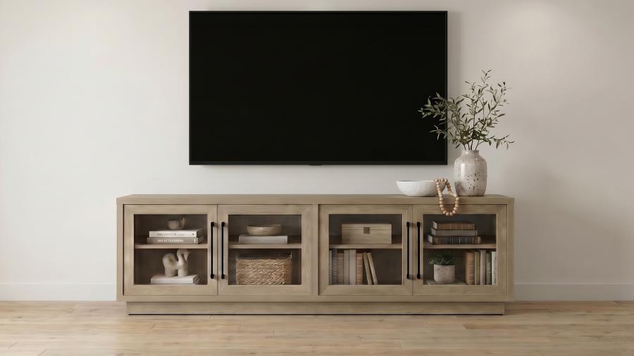 Medina Latte 4-Door TV Stand for TVs up to 85 Inches – 701853
