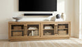 Medina Golden Oak 4-Door TV Stand for TVs up to 85 Inches – 701863