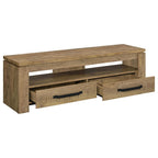 Coaster 701980  Varick gallery elkton weather mango finish wood 59" rustic style tv stand with drawers