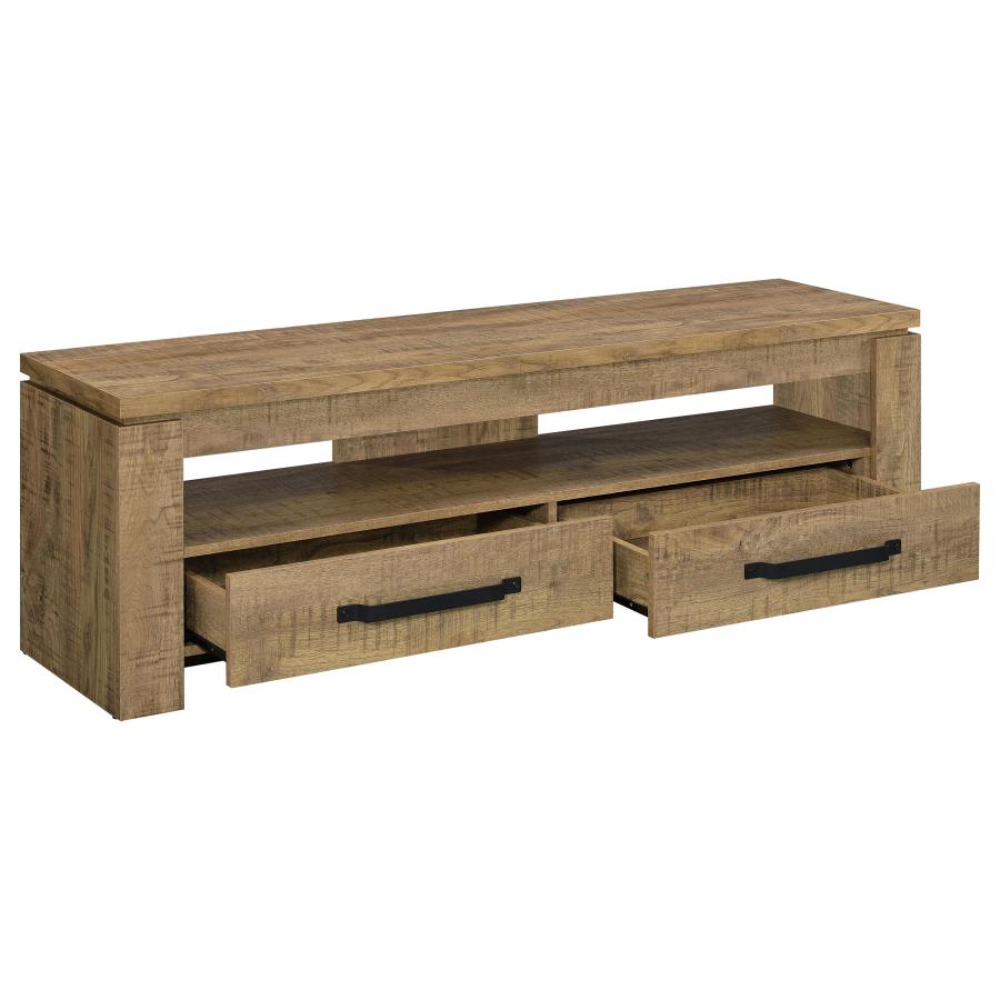 Coaster 701980  Varick gallery elkton weather mango finish wood 59" rustic style tv stand with drawers