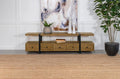 Otto Brown Mango Wood 70-Inch 5-Drawer TV Stand for TVs up to 77 Inches – 703243