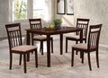 Acme 70325 5 pc samuel espresso finish wood dining table set