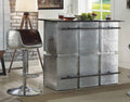 Acme 70450 Brancaster marble top and aluminum riveted finish bar unit with accents