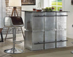 Acme 70450 Brancaster marble top and aluminum riveted finish bar unit with accents