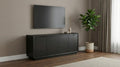 Leandro 72-Inch 4-Door TV Stand Media Console Burnished Black – 704633