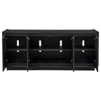 Leandro 72-Inch 4-Door TV Stand Media Console Burnished Black – 704633
