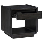 Leandro 1-Drawer Occasional Side End Table Burnished Black – 704637