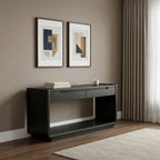 Leandro 2-Drawer Entryway Sofa Console Table Burnished Black – 704639