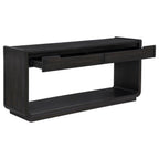 Leandro 2-Drawer Entryway Sofa Console Table Burnished Black – 704639