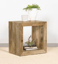 Coaster 704837 Wildon darby home co benton solid natural mango wood square cube end table
