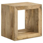 Coaster 704837 Wildon darby home co benton solid natural mango wood square cube end table