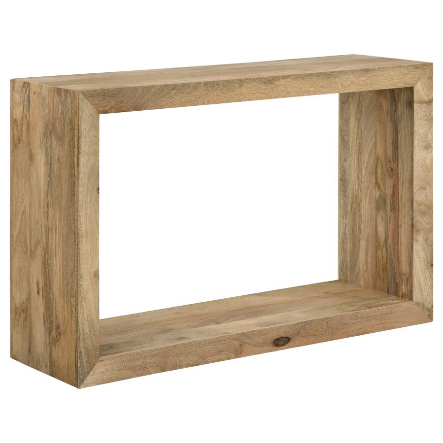 Coaster 704839 Wildon darby home co benton solid natural mango wood square cube sofa entry console table