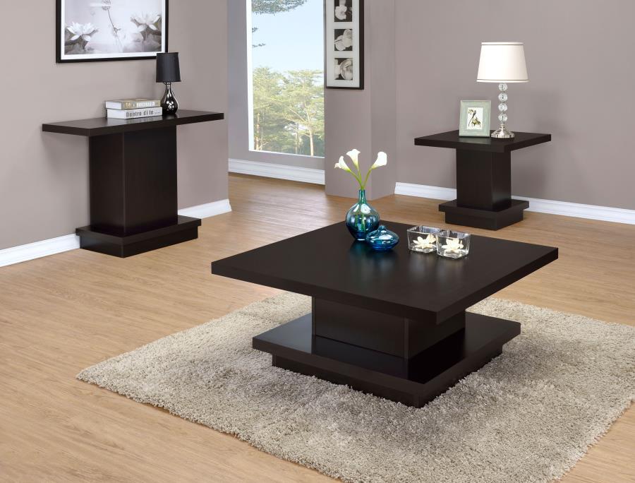 Coaster 705168-3PC Wildon home bronx ivy darold kassidy espresso wood finish modern coffee, end and Sofa table
