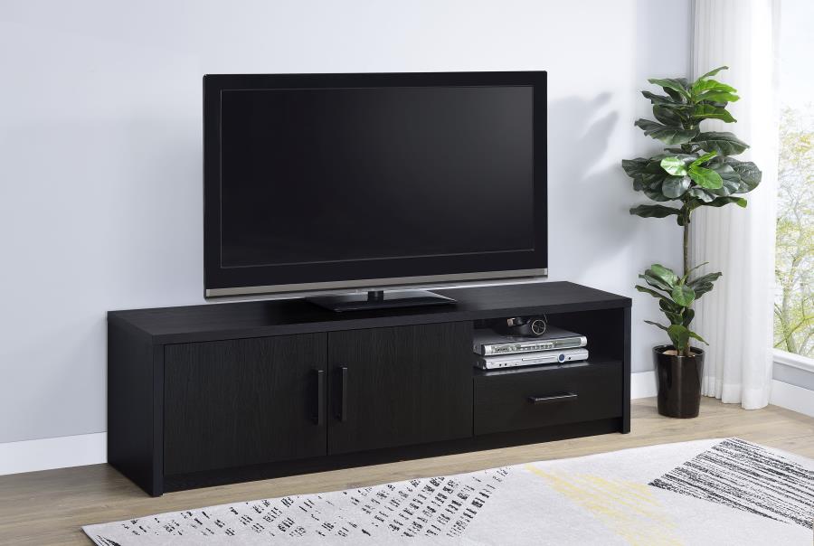 Murray Black 70" TV Stand with 2 Doors & Drawer – 706213
