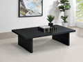 Coaster 706278 Max black finish wood 54" rectangular coffee table