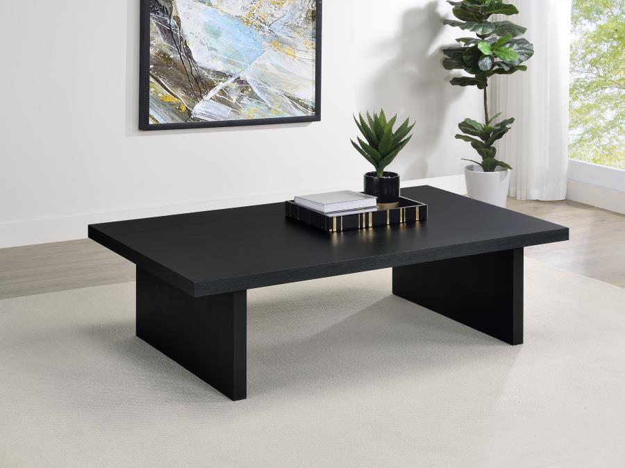 Coaster 706278 Max black finish wood 54" rectangular coffee table