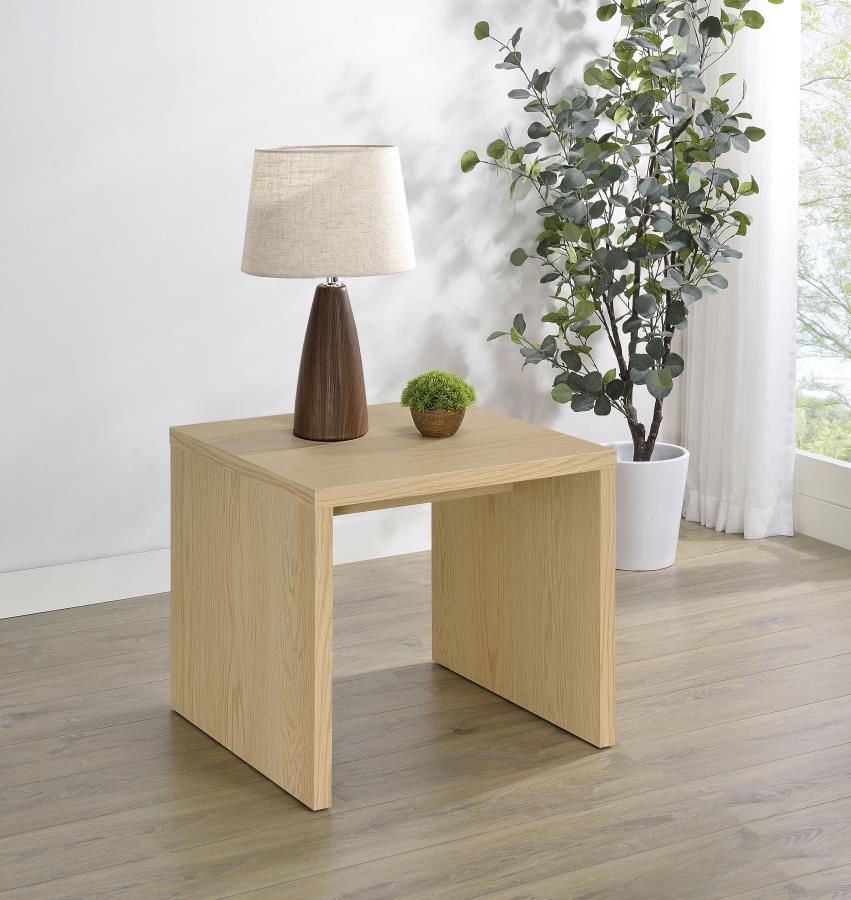 Canoga Light Oak Finish U-Shape End Table – 706347