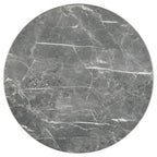 Bradley Grey Faux Marble Top Natural Wood 24" Round End Table – 706447