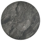 Bradley Smokey Grey Faux Marble Top Brown Wood 36" Round Coffee Table – 706458