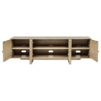 Kailani 79" Beige Oak Cane-Door TV Entertainment Stand – 706583