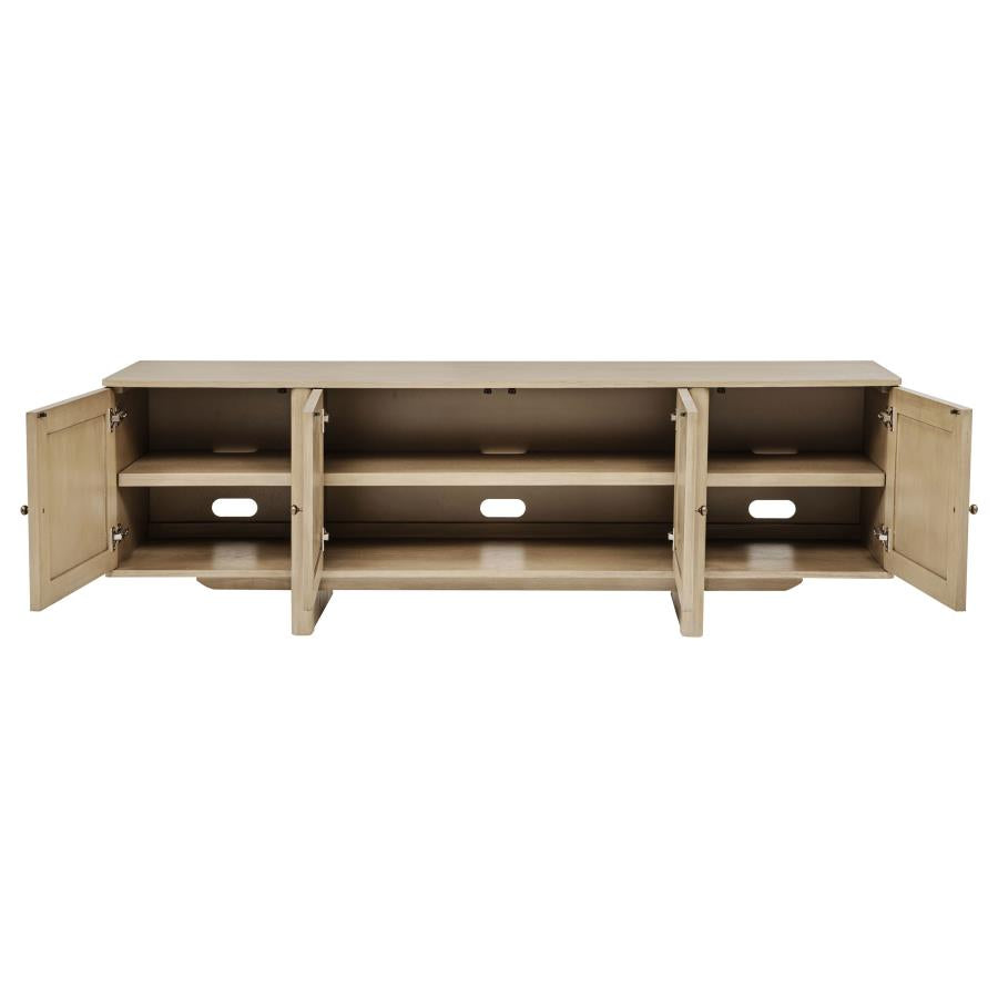 Kailani 79" Beige Oak Cane-Door TV Entertainment Stand – 706583