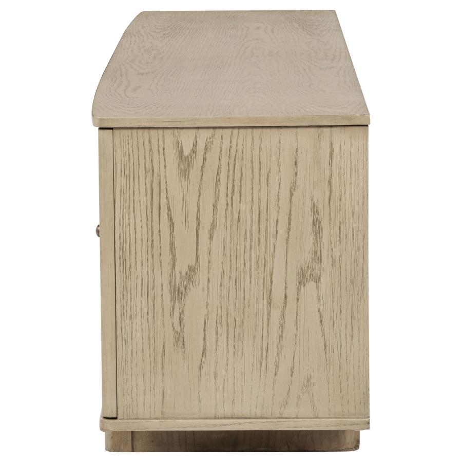 Kailani 79" Beige Oak Cane-Door TV Entertainment Stand – 706583