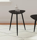 Coaster 707917 Odessa black finish wood triangular shaped mid-century modern end table