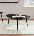 Coaster 707918 Odessa black finish wood triangular shaped mid-century modern coffee table