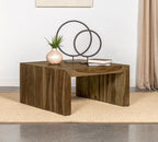 Coaster 708418 Wildon darby home co farmhouse rustic auburn sheesham wood square coffee table