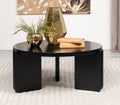 Coaster 709678 Cordova solid wood black finish 39" round coffee table