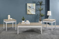 Coaster 709950 3 pc Stacie two tone antique pine and white finish wood coffee table end table set