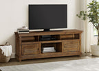 Payne Distressed Brown Wood 70" 2-Door Country Cottage Style TV Stand – 710043